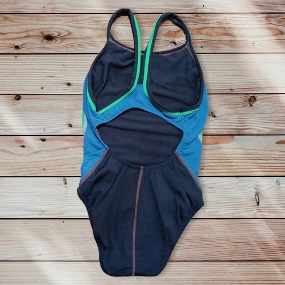 Womens RELIANCE Navy/Blue/Green Colorblock DBX Back - Picture 4 of 6